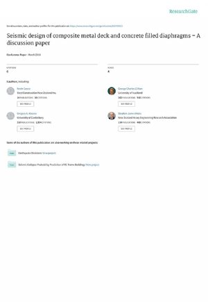 کتاب Seismic design of composite metal deck and concrete filled diaphragms – A discussion paper