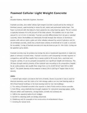 کتاب Foamed Cellular Light Weight Concrete