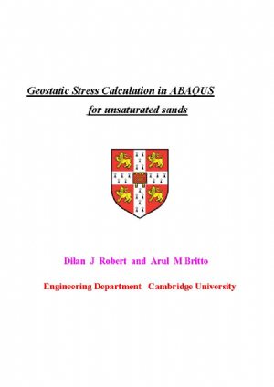 کتاب Geostatic Stress Calculation in ABAQUS for unsaturated sands