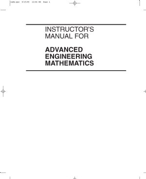 کتاب Instructor’s Manual For Advanced Engineering Mathematics