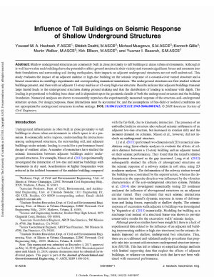 کتاب Influence of Tall Buildings on Seismic Response of Shallow Underground Structures