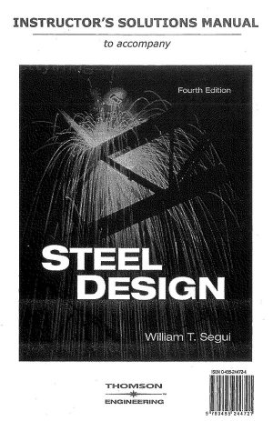 کتاب Instructor's Solutoins Manual to accompany Steel Design