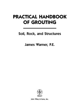 کتاب Practical Handbook Of Grouting