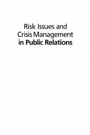 کتاب Risk Issues and Crisis Management in Public Relations