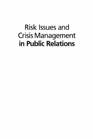 کتاب Risk Issues and Crisis Management in Public Relations