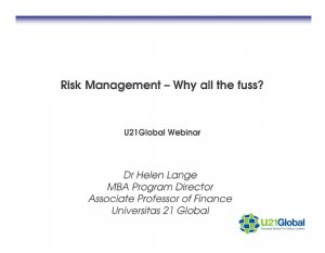 کتاب Risk Management – Why all the fuss