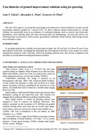 کتاب Case histories of ground improvement solutions using jet-grouting