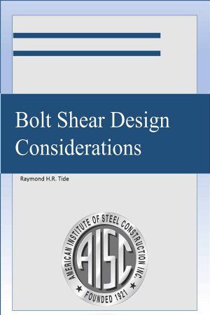 کتاب bolt shear design consideration