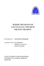 Seismic Detailing Of Cast-in-place Concrete Gravity Framing - Genevieve Graham